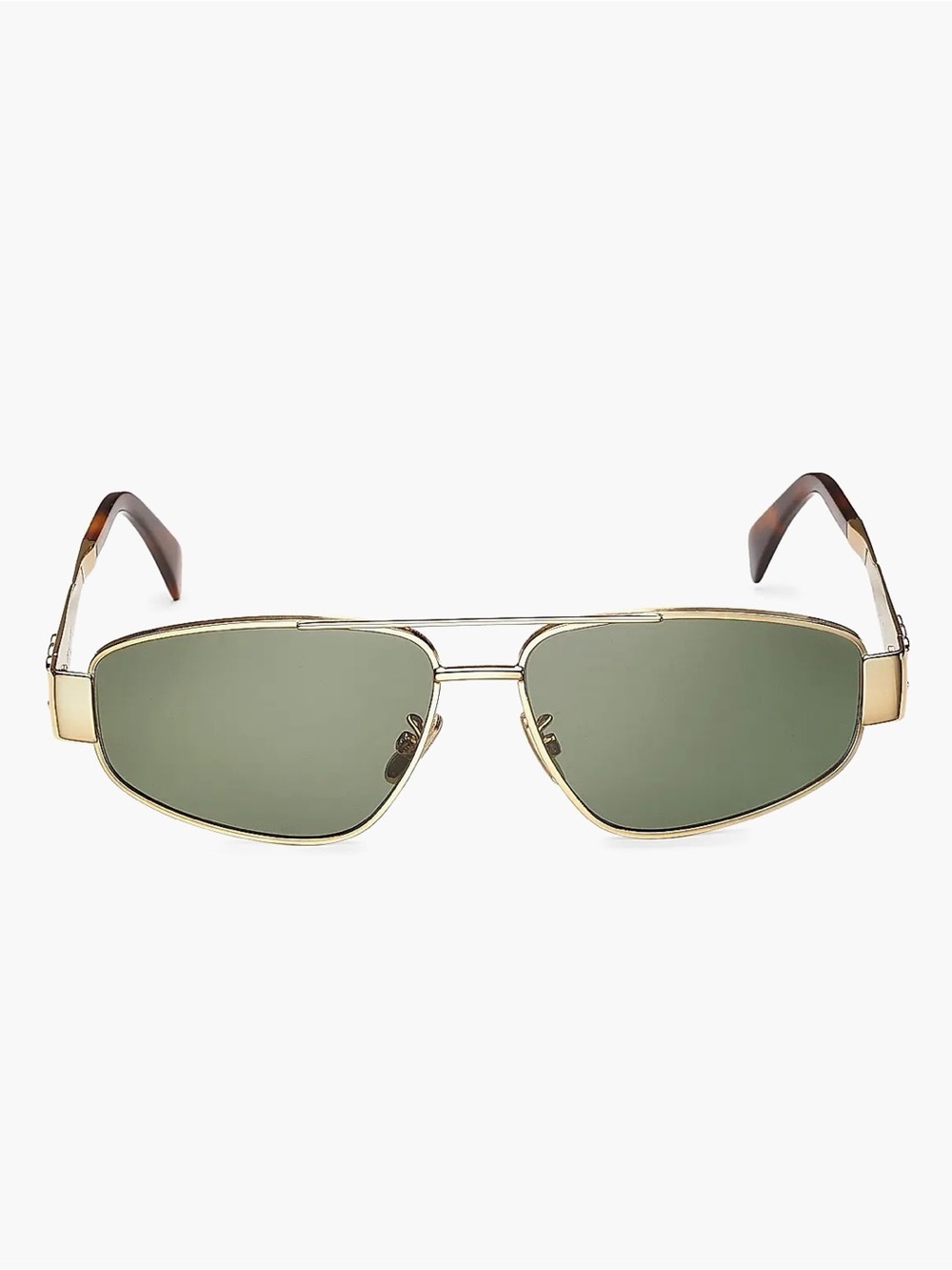 Celine Gold Metal Sunglasses with Green Lenses - Picture 1 of 3